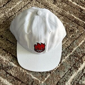 Spitfire White Cap with Red Logo